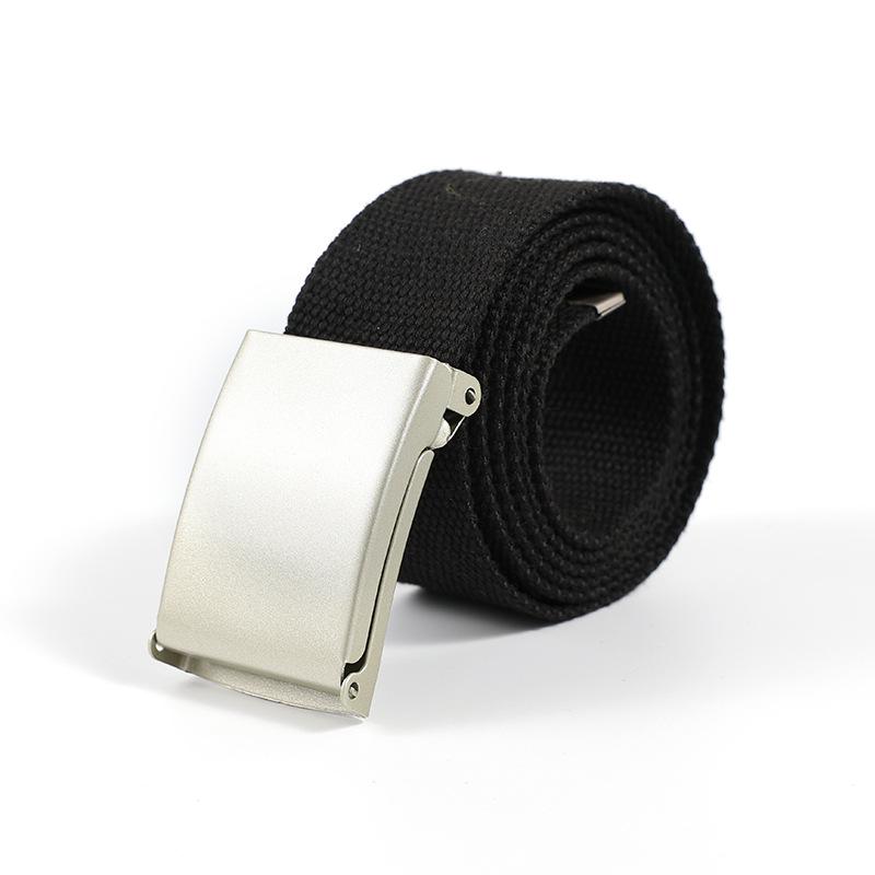 Unisex Universal Webbing Belt with Alloy Buckle - No-Hole Candy Colors, Simple & Versatile Design