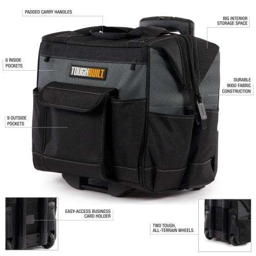 ToughBuilt 14-inch Rolling Bag, Tool Bag Organizer - (TB-71-14)