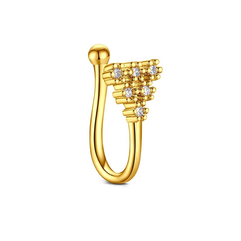 1Pcs Stainless Steel Nose Ring Hoop C Shape Septum Rings Non Piercing Ear Clip Earring Fake Nose RingsWomen Piercing Jewelry
