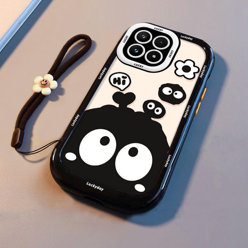 Xiaomi 17 Pro Black & White Little Coal Ball Phone Case: High-End, Full Coverage, Drop-Proof Protection.