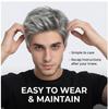 Men’s Grey Short Straight Synthetic Wig, Realistic Hairline, Heat-Resistant Adjustable Cap for Daily, Party & Casual Occasions with Natural Look