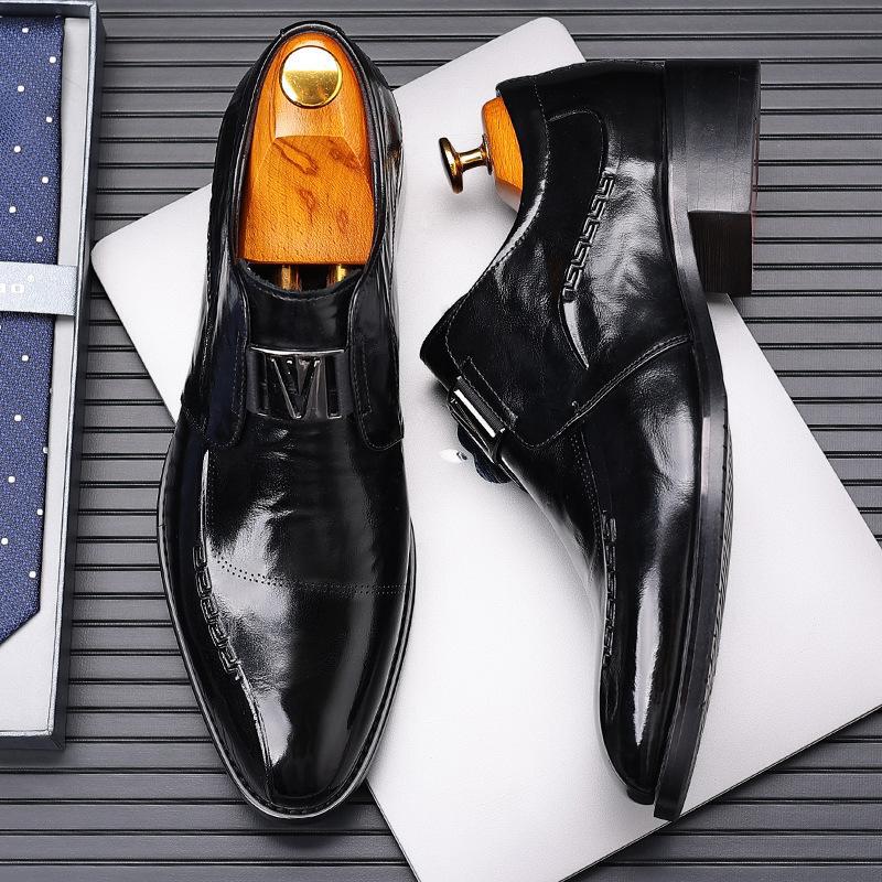 Spring Autumn Leather Business Men's Dress Shoes Fashion Soft Sole Men Derby Shoes Designer Casual Luxury Wedding Shoes Male