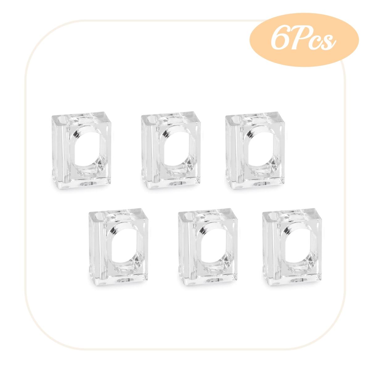 

4-24 шт. Акриловые кольца для салфеток Ваза для цветов Держатели для салфеток Прозрачные квадратные кольца для салфеток Оптом для Свадебной вечеринки Банкетного стола Декор