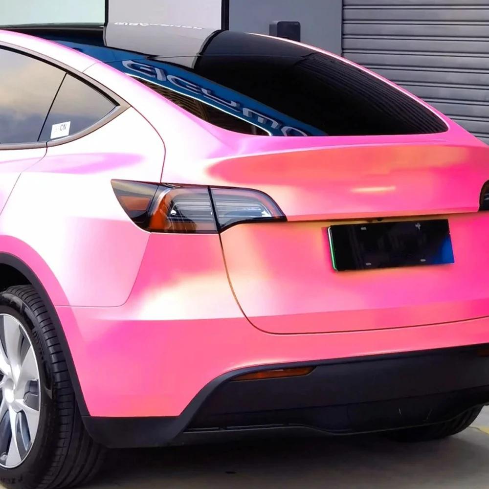 Car Sticker Wrap Film Matte Diamond Gold Pink Auto Color Change Vinyl Film PVC Sticker PET Bubble Free Wrapping Car Accessories