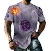 Men's Halloween T-Shirt Short Sleeve Round Neck Printed Tee for Casual Wear