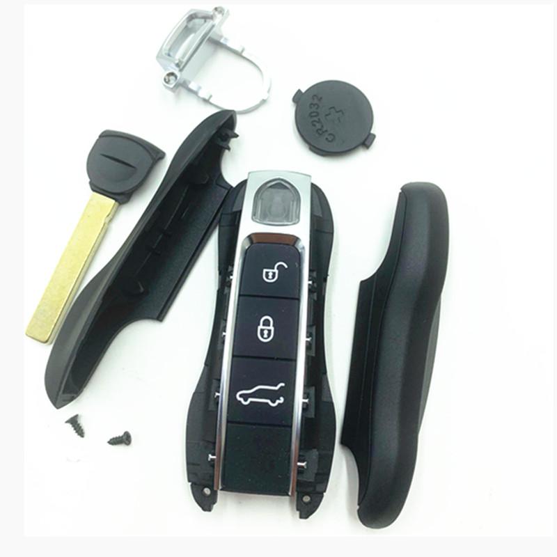 Coque de remplacement pour clé de voiture intelligente avec logo Pour Porsche Panamera Carman Macann Bobst Cayenne 911 970 981 991 996 92A 2018-Maintenant