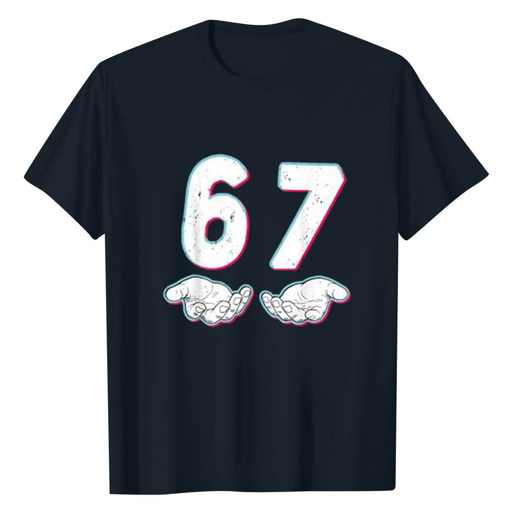 Ladies' Digital Printed Casual Round Neck Short Sleeved Top