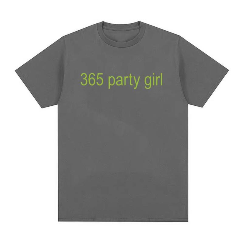 365 Party Girl Charli XCX Brat 360 Album T Shirt Unisexs Women Fashion Harajuku Tshirt Cotton Casual Cozy Oversized Tshirts