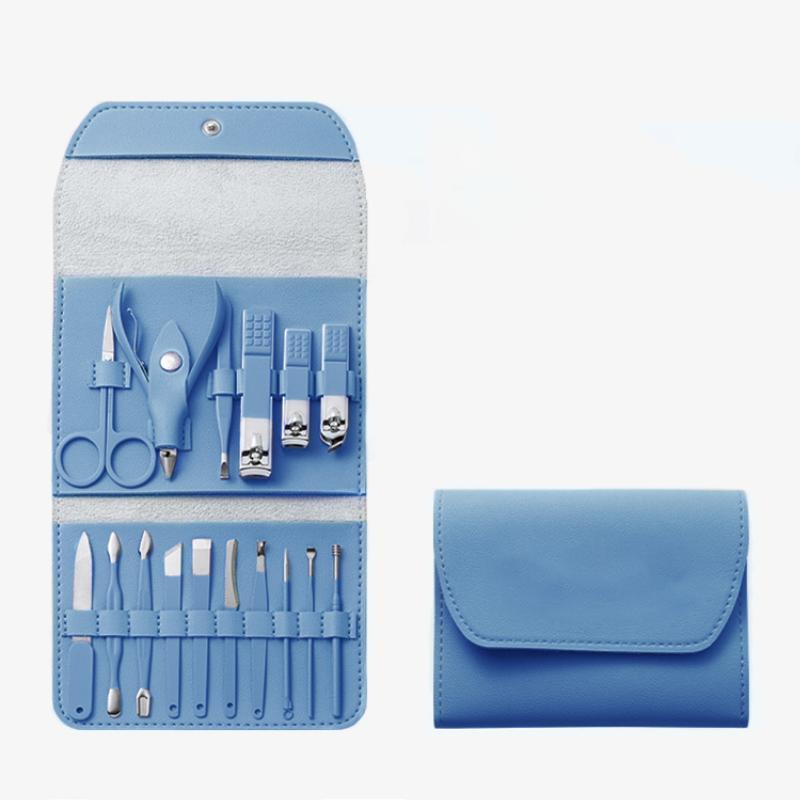 Nail Clipper Set, 16-piece Nail Clipper Tool Bag, Home Nail Trimming, Nail Art, Exfoliation Tools, Lightweight and Portable Care