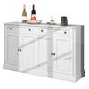 Kitchen Cabinet with 4 Doors 2 Drawers High Capacity Wood Coffee Bar Storage Cabinet Dining Room Furniture