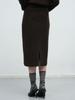 General Idea Metal Mix Boucle Midi Skirt [Brown] / Wbe4L54540