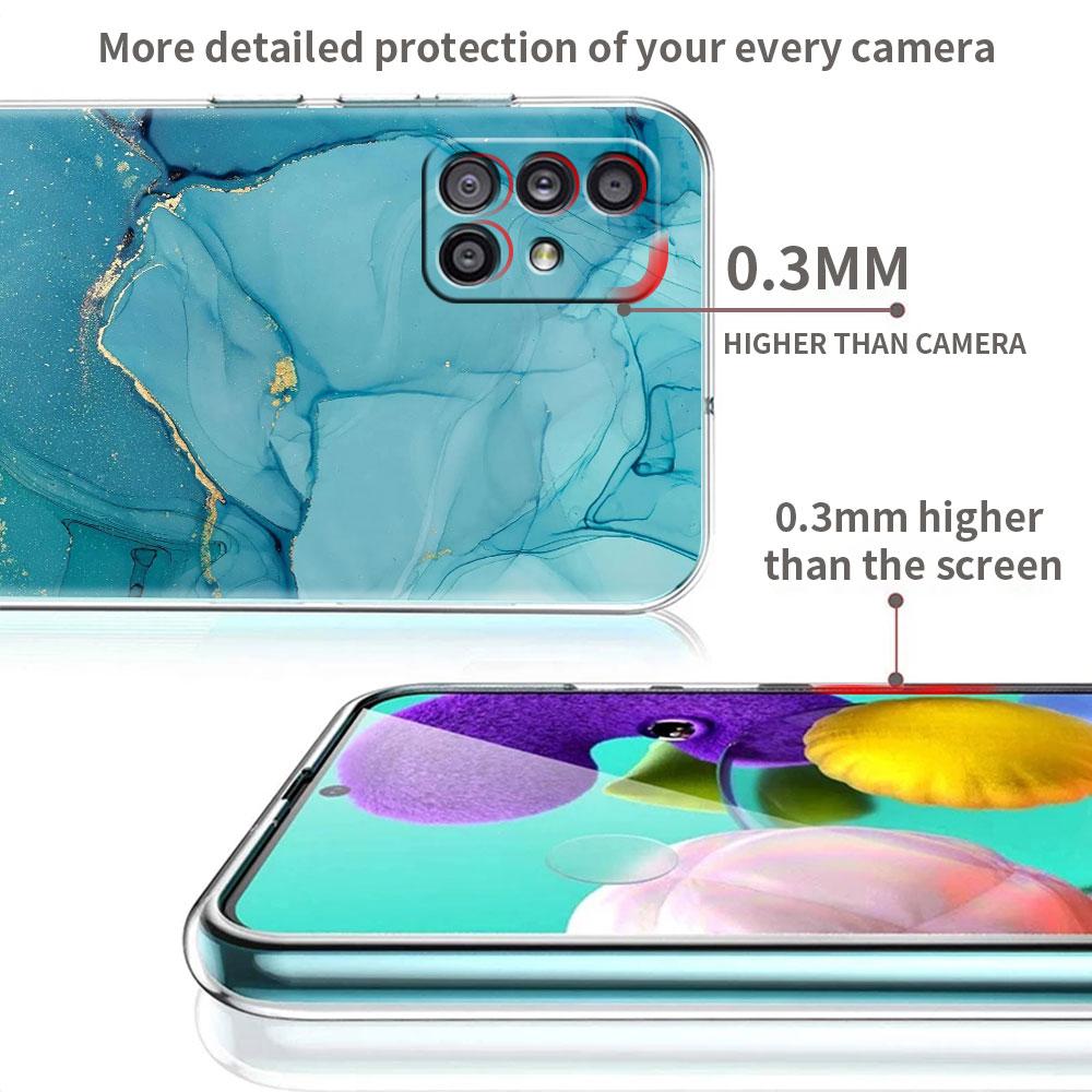Marble Pattern 3 Clear Case For Samsung Galaxy A52 A12 A51 A32 A21s A71 A32 A22 A50 A70 A31 A72 5G Phone Cover