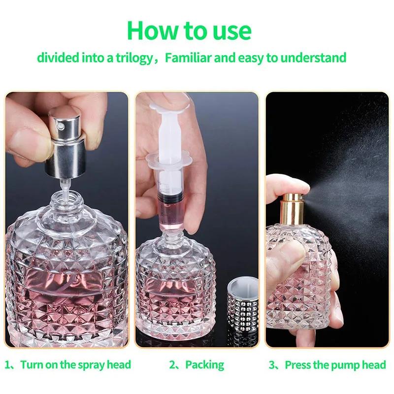 1/3PCS Women Perfume Spray Bottles 30ML/50ML Portable Travel Refillable Atomizer Pineapple Shape Transparent Spray Bottle Unisex