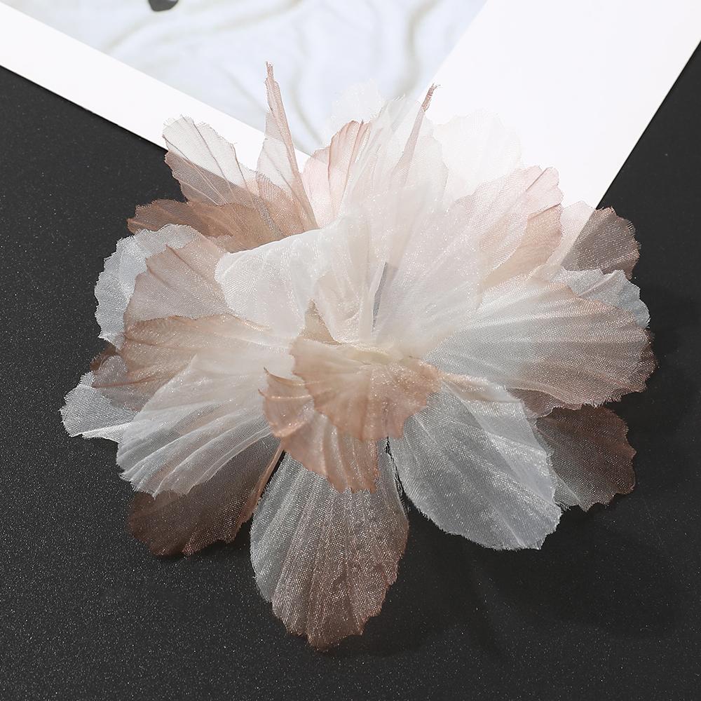 10Pcs 3D Flower Organza Lace Patches Applique For Bridal Wedding Dress Home Gradient Lace Trim Sewing Accessories Room Decora
