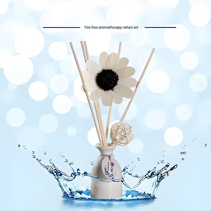 1PC Sunflower Diffusion Aromatherapy Perfume Ornament Home Ceramic Decoration Fragrance Gift Aroma Stick