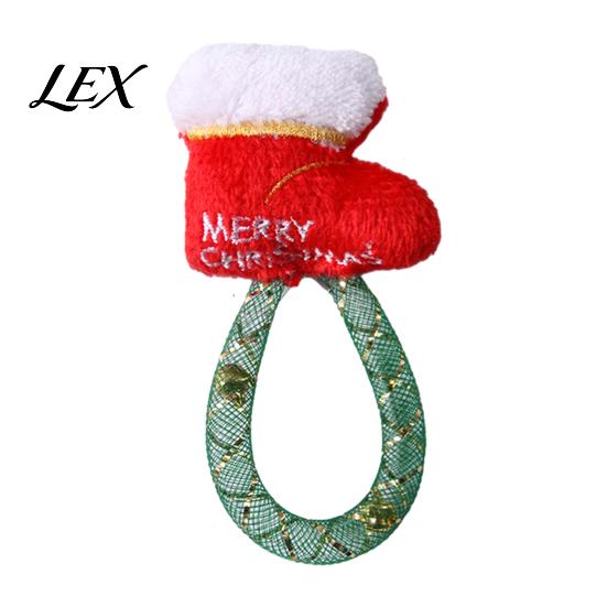 Mesh Tube Teething Toys Christmas Catnip Toy for Indoor Cats, Stuffed Cat Chew with Relief Kittens Tube, Interactive Flexible Bell Holiday Gift Teeth