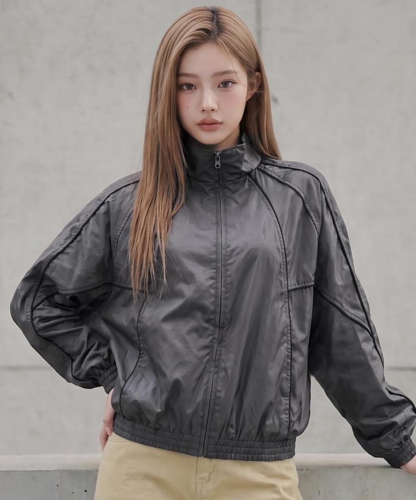 GRAYBLVD Paco Stingray Fit Windbreaker (Gray)