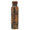 Copper Printed Water Bottle 1000ml (Green Print Combo Pack 2) Fridge & Family Pack Leak Proof