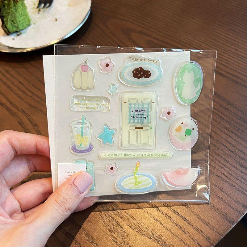 Cute 3D Jelly Stickers Relief Decal Decorative Kawaii Stickers Mobile Phone Case DIY PC Waterproof Decals Kids Gifts