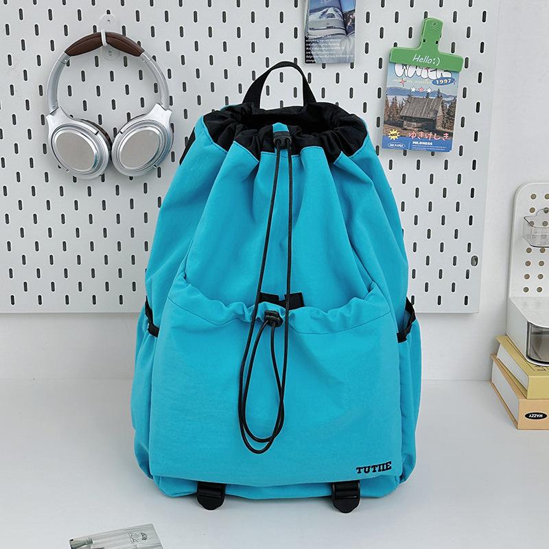 Schoolbag new Mori ins high value fresh and sweet macaron backpack light travel mountaineering drawstring backpack