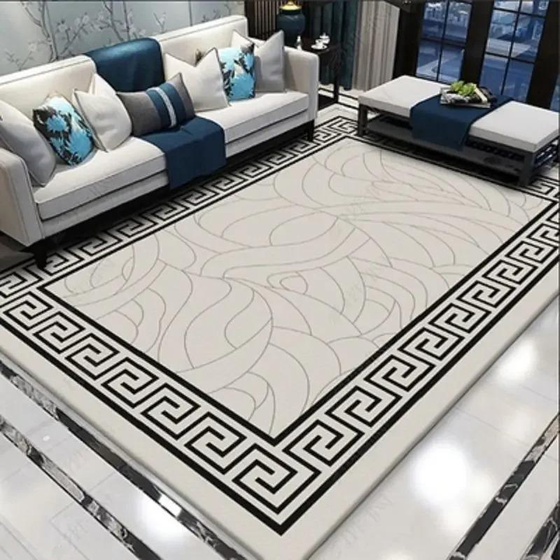 Chinese Style Simple Household Mat Soft Luxury Carpet for Living Room Non-slip Bedroom Modern Luxury Decoration Tapetes Area Rug