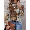 Printed Top, Modern Art Design, Suitable for Daily Wear