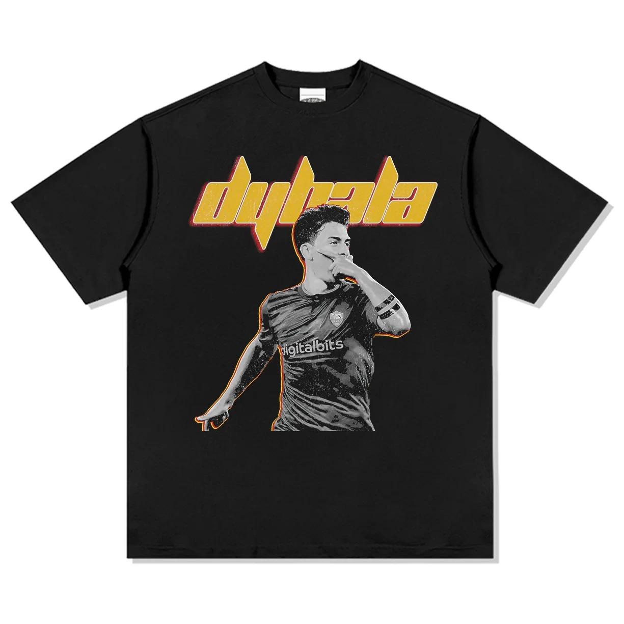 

Paulo Dybala Roma Iconic Celebration Vintage Oversized T-Shirt, Argentine Soccer Star Graphic Tee, Unisex Casual Top L