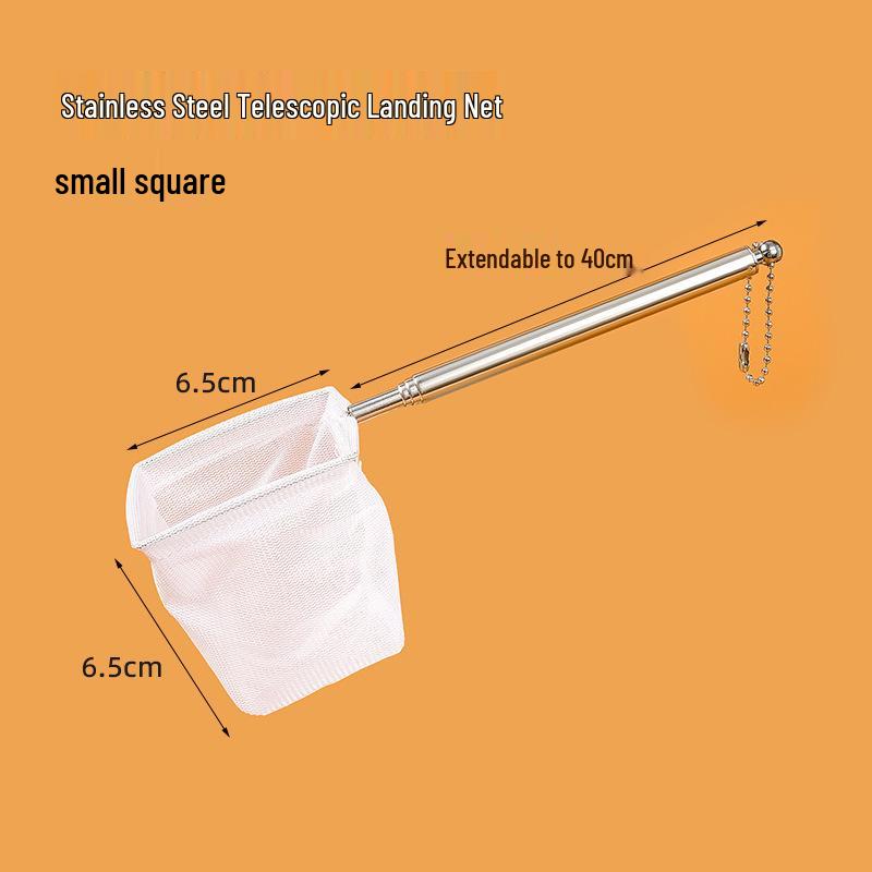 Retractable Stainless Steel Coarse & Fine Mesh Fishing Net - Durable & Flexible Landing Net