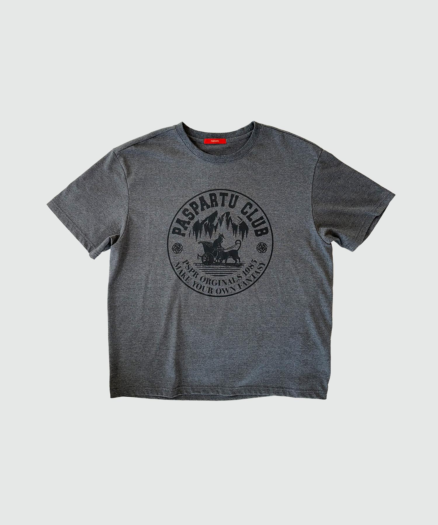 Paspartu Mountain Cats Graphic Short Sleeve T-Shirt Charcoal M