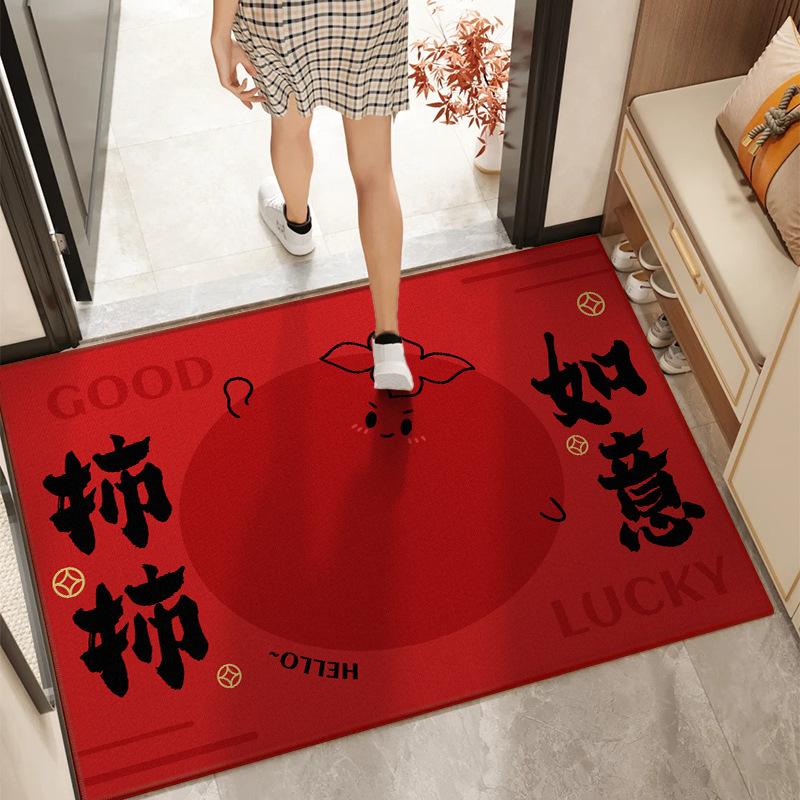 The Floor Mat Entrance Door Is New Chinese-Style Crystal Velvet, Which Is Easy To Take Care Of. Dust Removal And Soil Rubbing At The Entrance