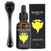 Kit 2025, Derma Roller, Derma Roller 0,5mm/Óleo para Barba para Crescimento Facial, para Homens e Pais, Ferramenta de Barbear Para Cultivar uma Barba-facilita