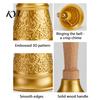 Decorazione Festa di Natale Campanellino Vintage con Manico in Legno, Metallo Chiamata Servizio Decorativo Oro per Ristorante Bar Aula Addestramento Animali, Natale