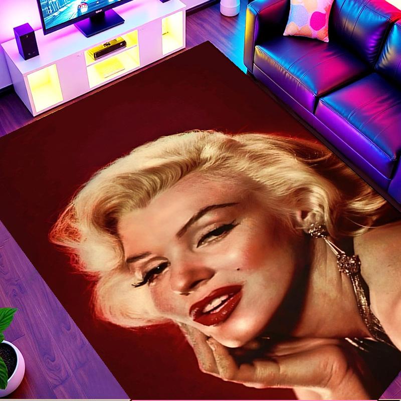 Marilyn Monroe Print Vloerkleed, Wasbaar Vloerkleed, Voor Entree Slaapzaal Wasruimte Kantoor Studeerkamer, Woondecoratie Verjaardag Kerstcadeau