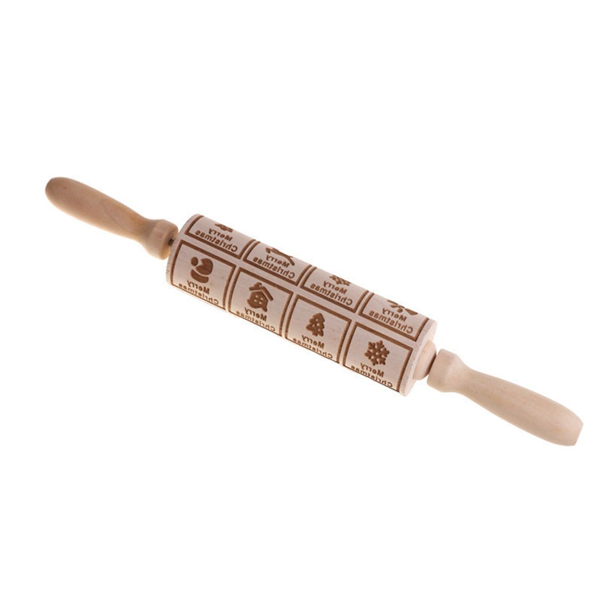 

Dough DIY Embossed Engraved Cookies Mold Rolling Pin Christmas Embossing Tool Dough Stamp 7