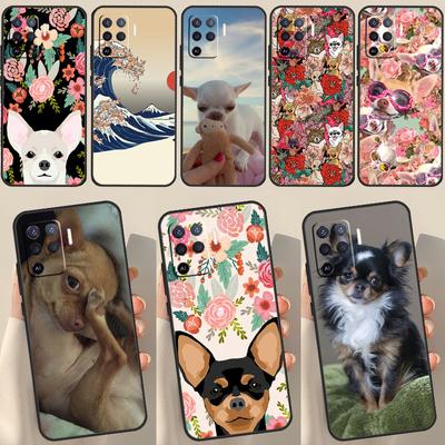 Perro Chihuahua Para OPPO Find X3 Lite X5 Pro A5 A9 A31 A53 S A83 A91 A93 A54 A74 A94 A15 A16 A52 A72 Funda