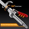 44-64CM Pistola ad Aria Compressa Industriale Estensibile Ugello Flusso d'Aria Estensibile in Acciaio Inossidabile Soffiatore d'Aria Pneumatico per Polvere d'Aria Rotazione a 360°