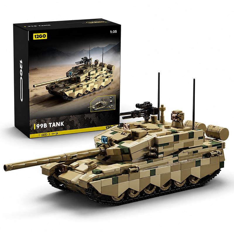 1:35 99B Military Tank Model MOC Building Blocks Army Soldier Bricks Sets DIY Assembly Toys Collection Kit Holiday Gifts Decor