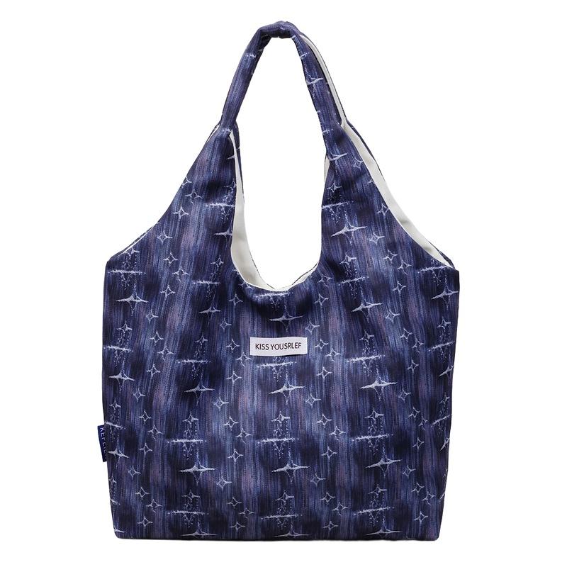 Canvas bag women's 2025 autumn new popular fashion student class commuting shoulder bag large capacity tote bag