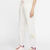 Nike Colorful Logo Print Drawstring Cuffed Knit Sports Pants Women Bottoms White CW4812-120