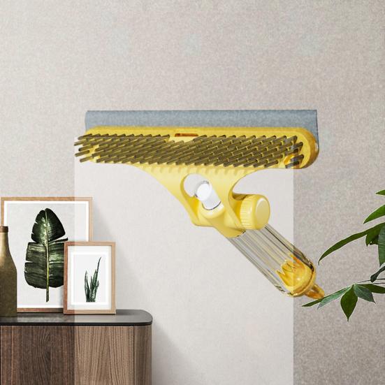 Glass Scraper Ergonomic Handle 3-in-1 Window Cleaning Tool with Spray