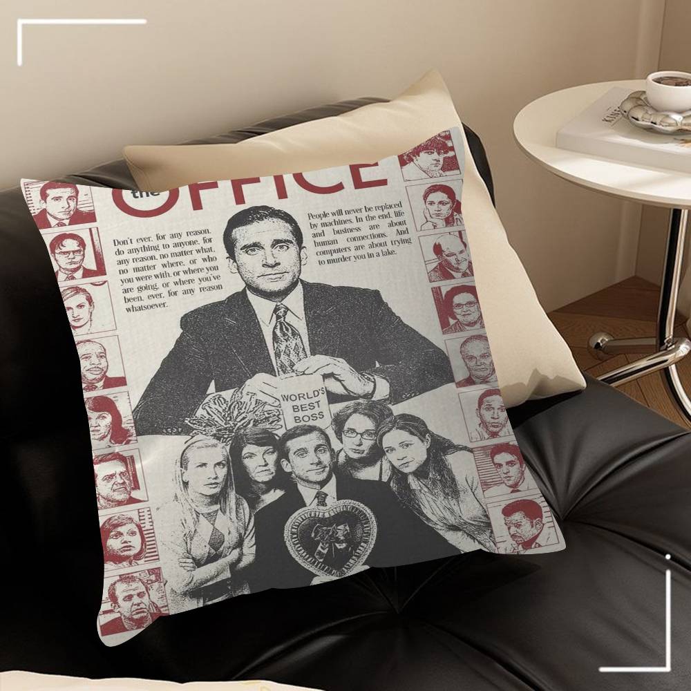 Vintage Movie Poster TV Film The Office Office Cushion Pillowcase Car Cushion Cover45X45CM Lumbar Pillowcase Sofa Pillowcover