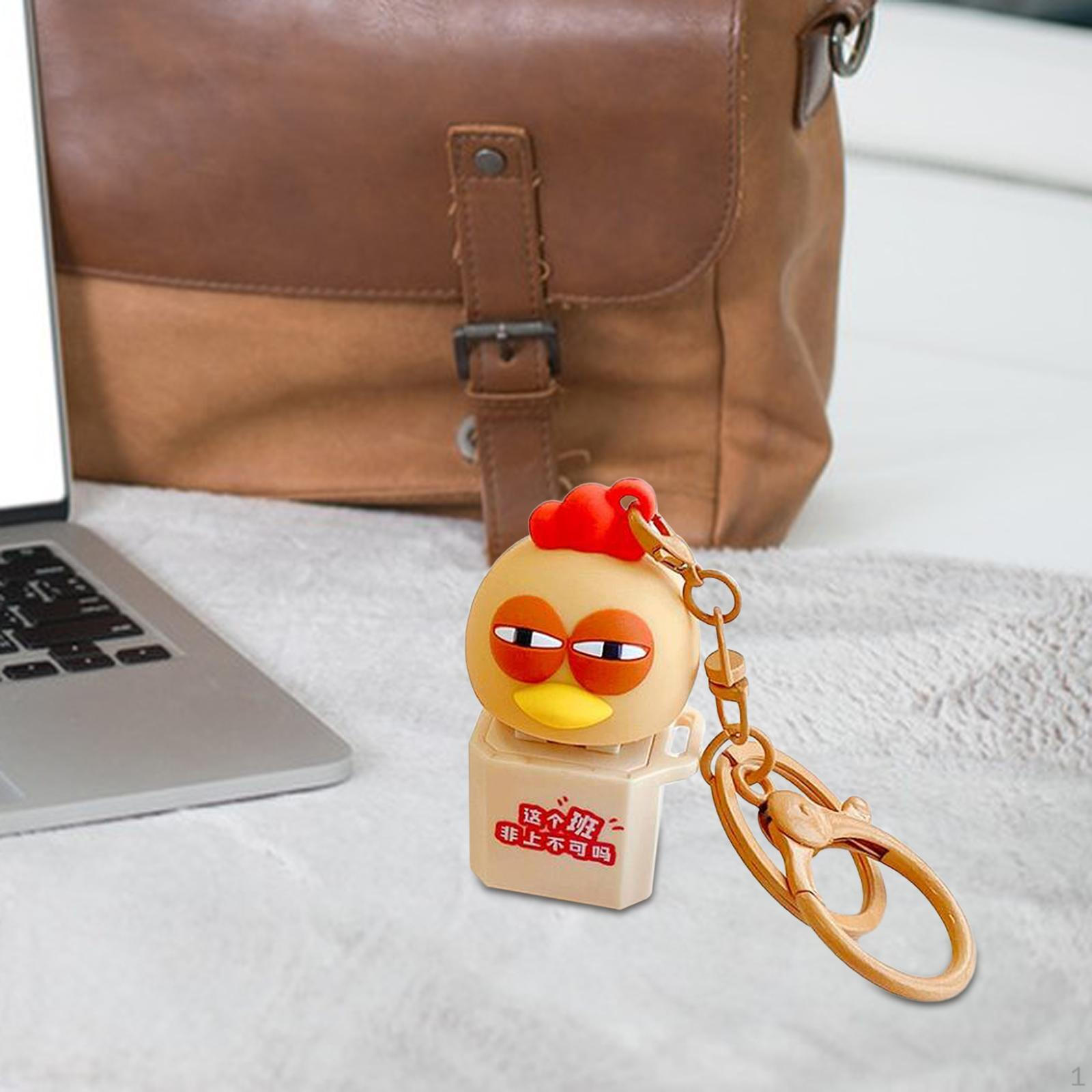 

Брелок із кудахтаючим куркою зі вбудованим світлом і звуком Аксесуари для жіночої сумки світло-жовтого кольору