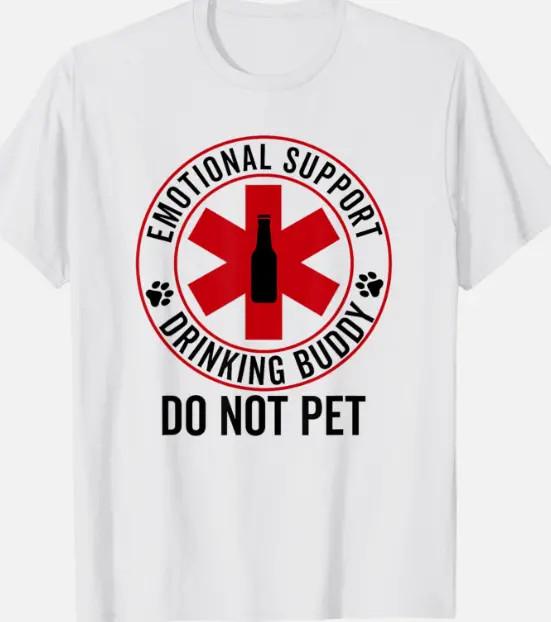 Support Drinking Buddy Funny Day Drinking Design Unisex T-Shirt S разноцветный