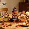 Versatile Festival Soft Furnishings Fall Scarecrow Figurine, Wooden Pumpkin Statue, Rustic Autumn Small Thanksgiving Party Props Harvest Tabletop