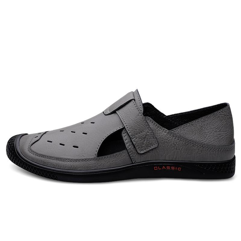 Man Shoes Genuine Leather Men Casual Shoes   Mens Breathable Slip On Black Driving Shoes the  Summer Shoes