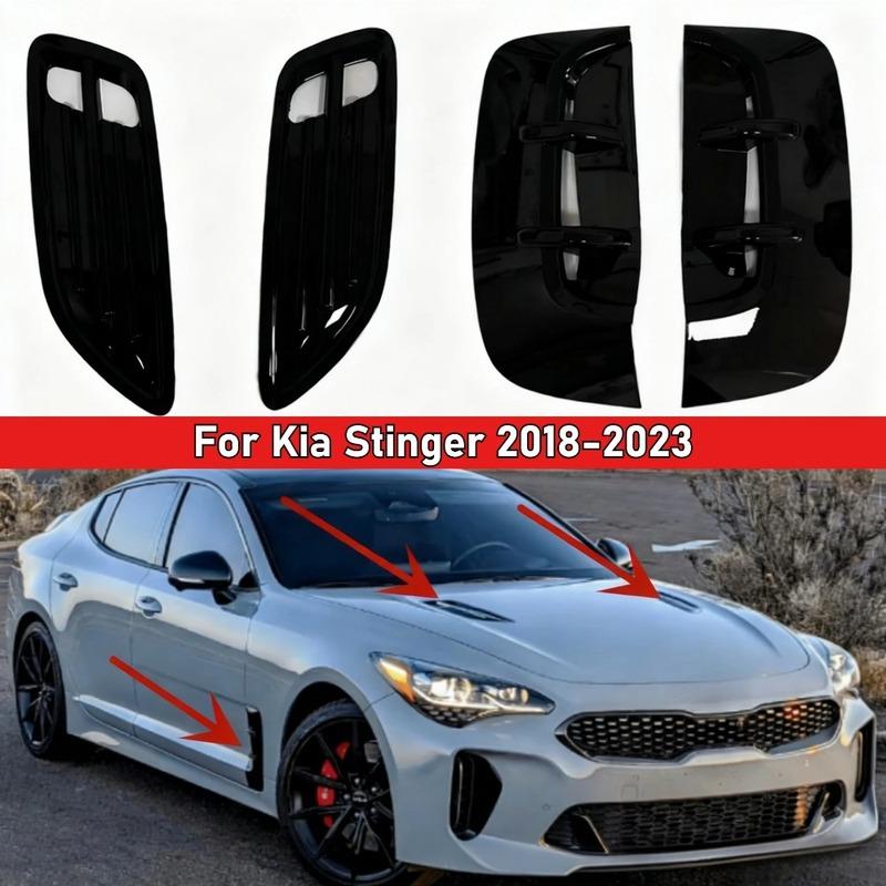 Exterior Styling Heat Dissipation Outlet Car Side Door Body Fender Leaf Board Decoration Cover Trim For Kia Stinger 2018-