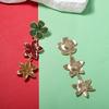 Europäische & Amerikanische Legierung Blumenanhänger Ohrringe - Vielseitige Weihnachtsmode für Damen