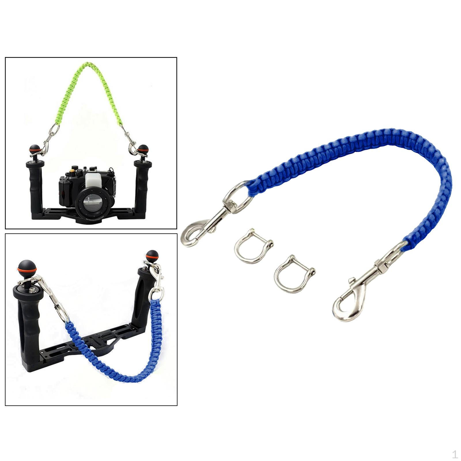 18.9 Nylon Rope, Scuba Diving Camera Housing Waterproof Case Handle Rope Lanyard Strap Carrier Blue