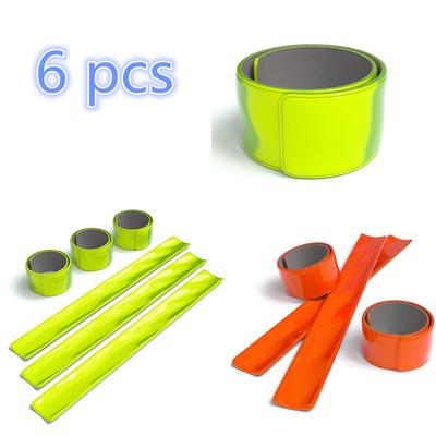 6ks Cyklistické cyklistické reflexní kalhoty Safe Nohavic Clip Strap Beam Band Spodní pás