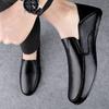 Men Leather Shoes Slip On Business Office Loafers Fashion Driving Shoes Mens Moccasins Outdoor Lightweight Casual Shoes Men